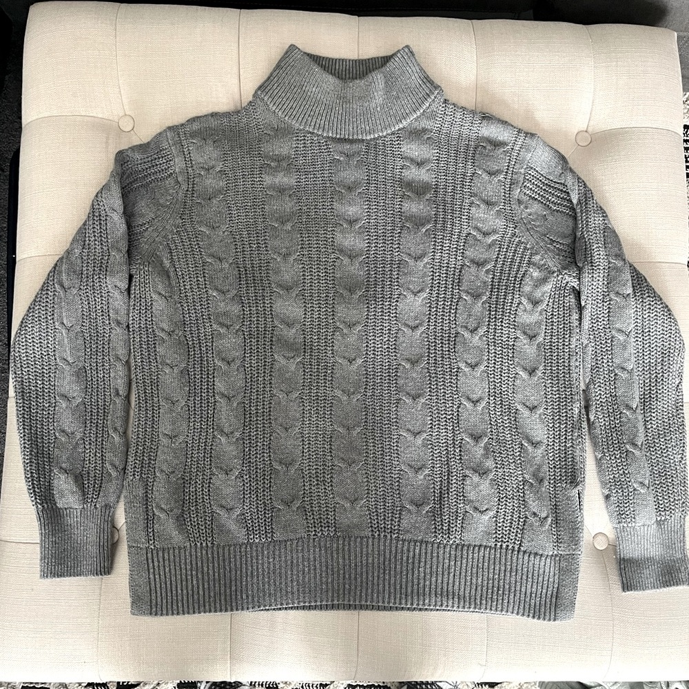 New! Banana Republic Mock Turtleneck Cable Knit Sweater